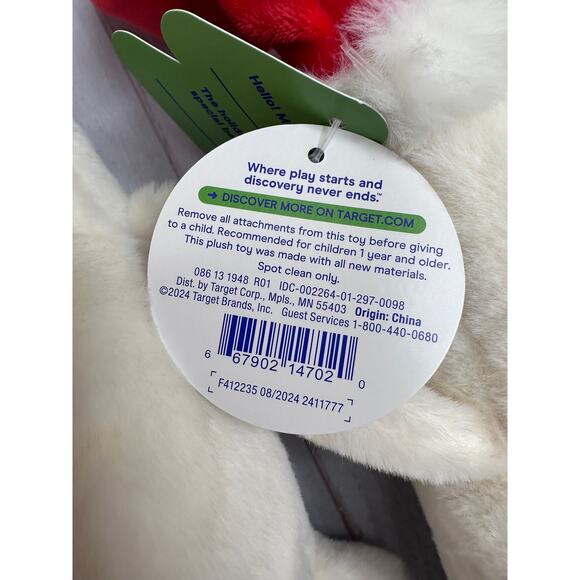 (3) 7" Gigglescape Polar Bear with Holiday Hat Stuffed Animal Ages 1+ New - Picture 5 of 9